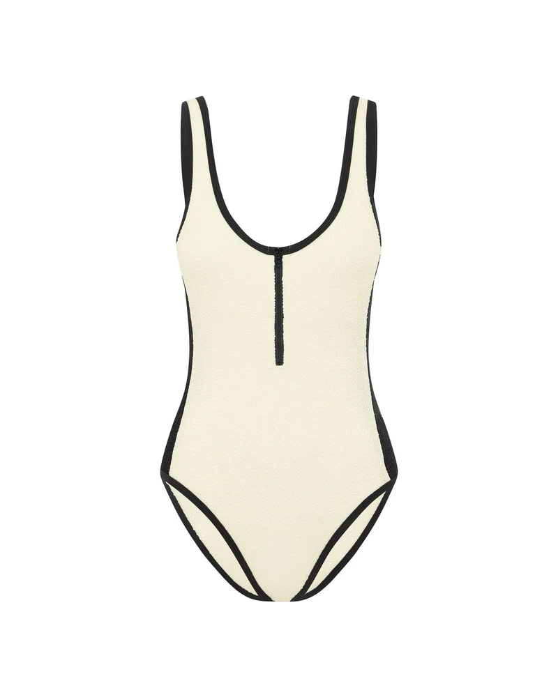 THE ZIP UP ONE PIECE - BUTTER CRIMP