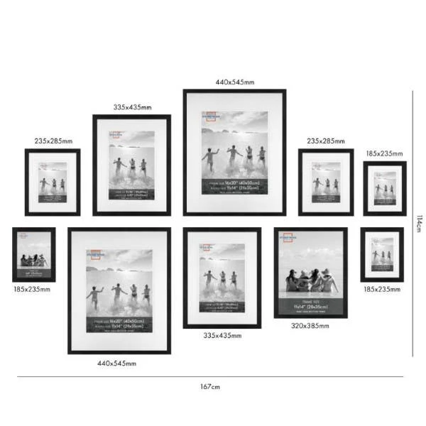 Studio Nova Gallery Frame Set of 10 - Black