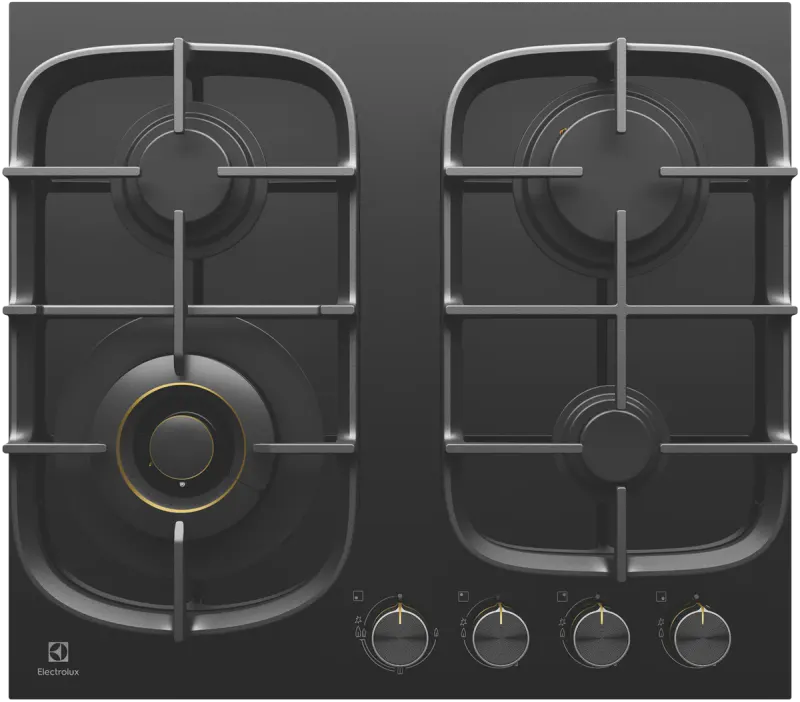 Electrolux 60cm Black Ceramic Glass Gas Cooktop