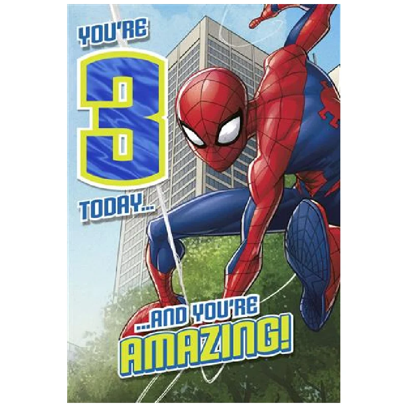 Marvel Spider-man You're 3 today Greeting Card