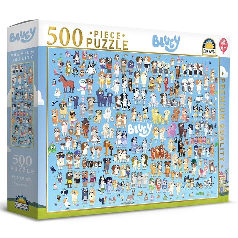 Crown Premium 500pce Puzzle Bluey