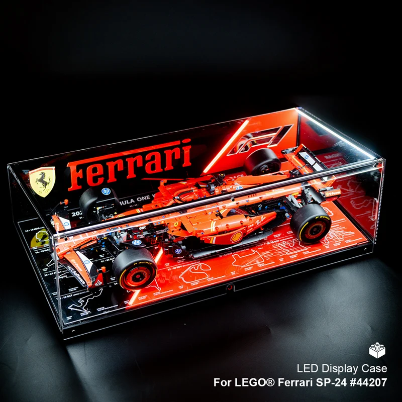 LED Display Case For LEGO® 42207 (Ferrari SF-24 F1 Car)