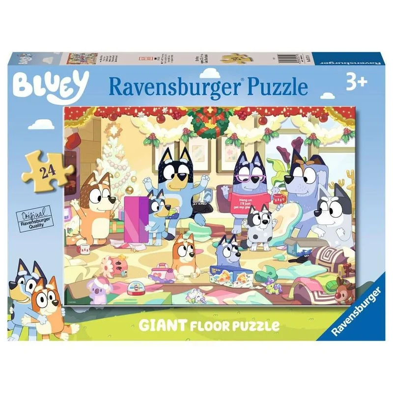 Ravensburger Bluey Christmas Giant Floor Puzzle 24 Pieces