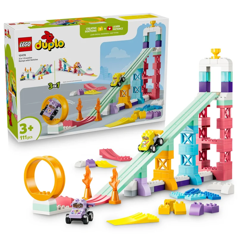 LEGO DUPLO 3 in 1 Creative Ramps with Vehicles 10478