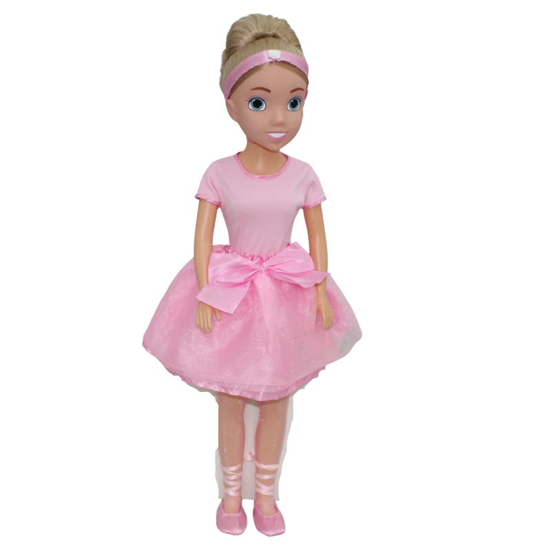 Bambolina Dolls 80cm Fashion Doll Ballerina in Pink Dress