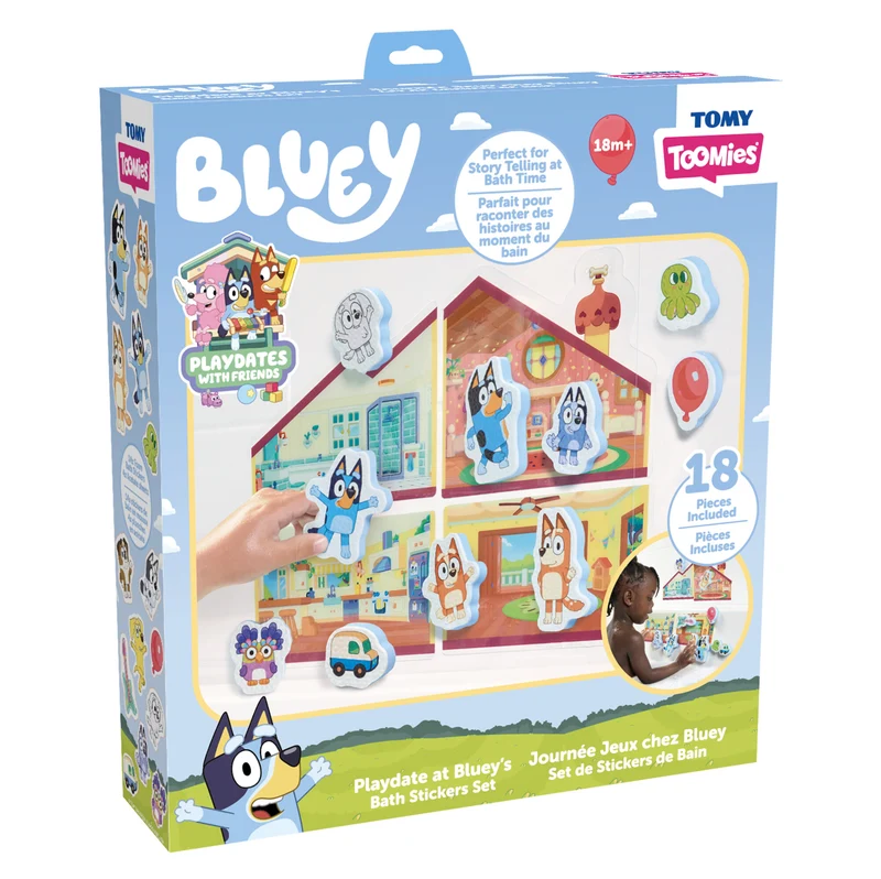 Bluey Playdate At Blueys Bath Sticker Set
