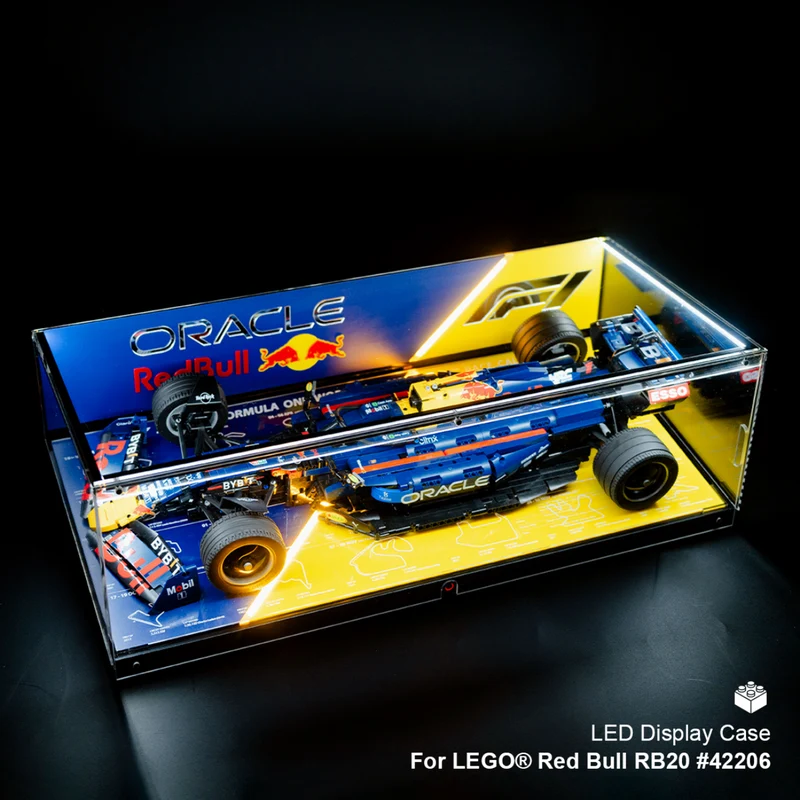 LED Display Case For LEGO® 42206 (Oracle Red Bull Racing RB20 F1 Car)