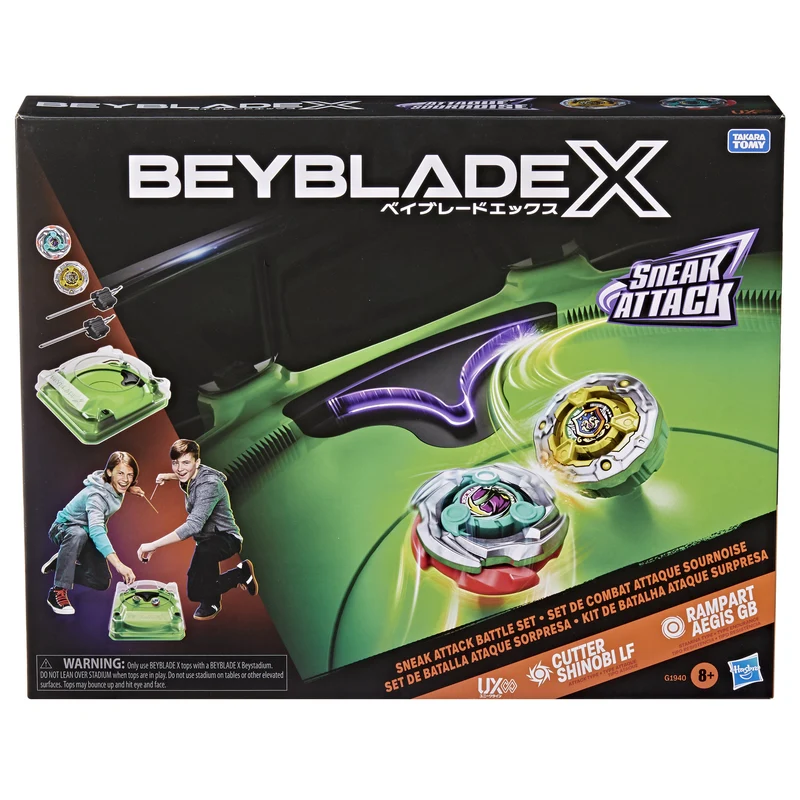 Beyblade X Sneak Attack Battle Set with Beystadium Area