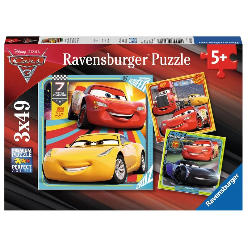 Ravensburger Disney Pixar Cars Legends Of The Track 3x49 Piece