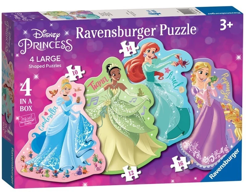 Ravensburger Puzzles Disney Princess 4 Shaped In A Box