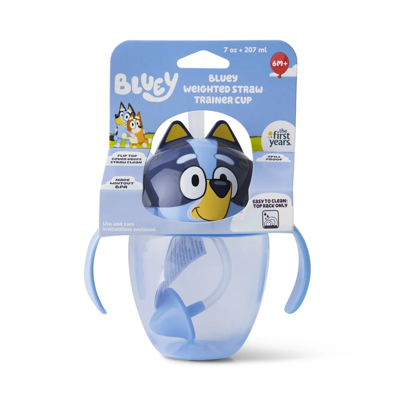 The First Years Weighted Straw Trainer Cup - Bluey