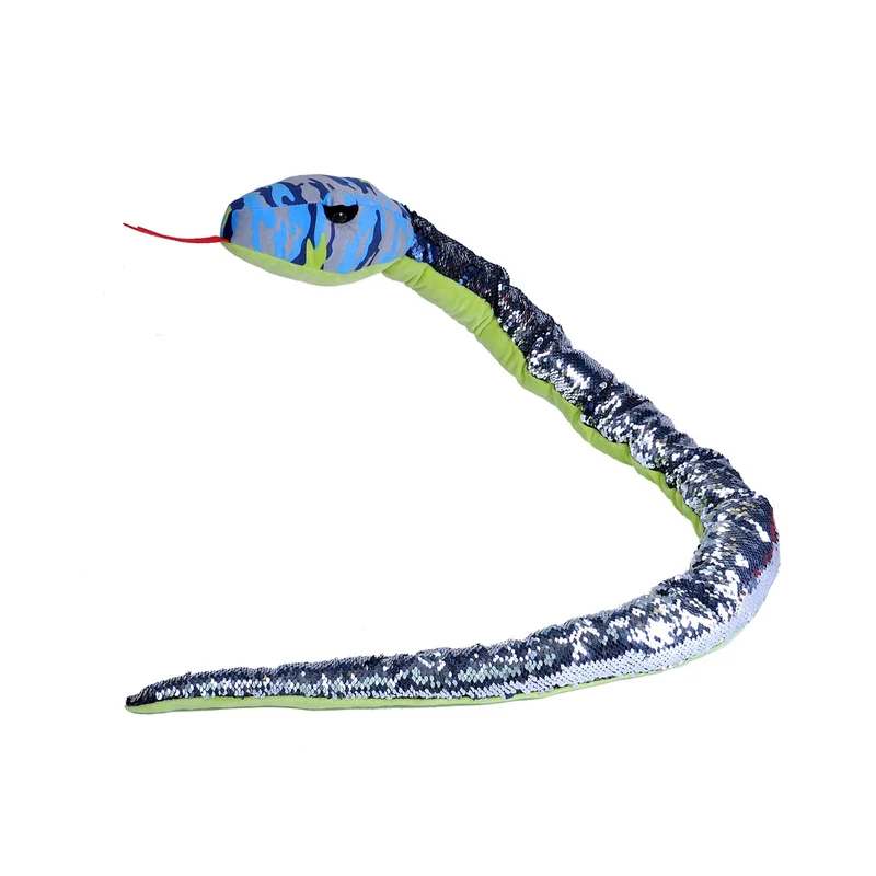 Wild Republic Sequin Blue Camo Snake 54 Inch