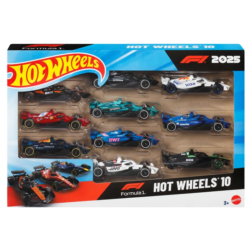 Hot Wheels 1:64 Die-Cast Formula 1 2025 10 Pack