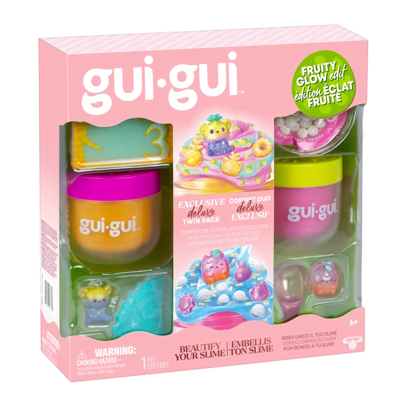 Gui Gui Slime Shimmer Deluxe Duo Pack - Fruity Glow