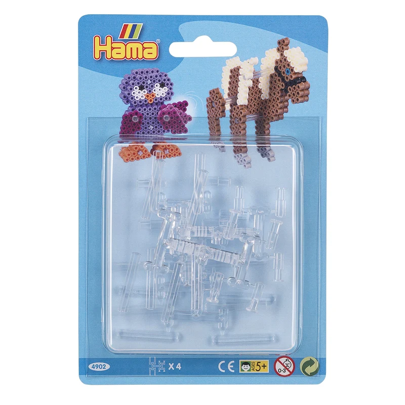 Hama Pegboard Blister - 4 Connections For Assembling Bead Designs