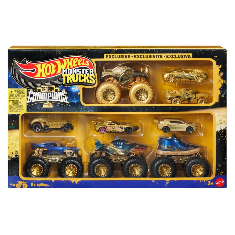 Hot Wheels Monster Trucks 1:64 Die-Cast - Trophy Champions Multipack