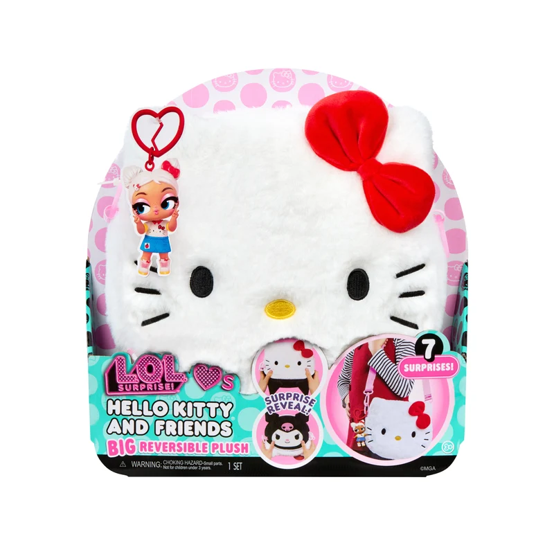 L.O.L Surprise Loves Hello Kitty & Friends Big Reversible Plush Assorted Styles