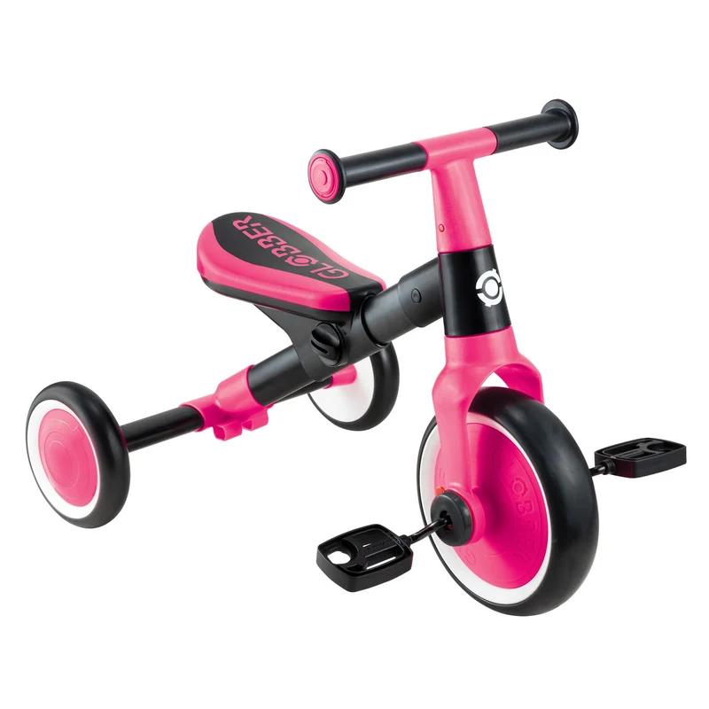 Globber Learning Trike 2 In 1 - Fuchsia Pink