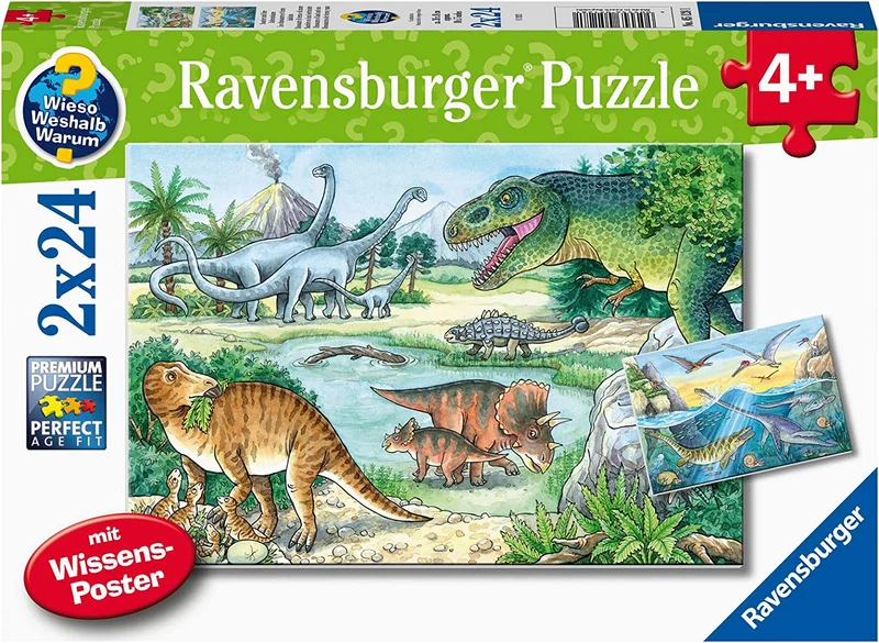 Ravensburger Dinosaurs Of Land & Sea 2x24 Piece