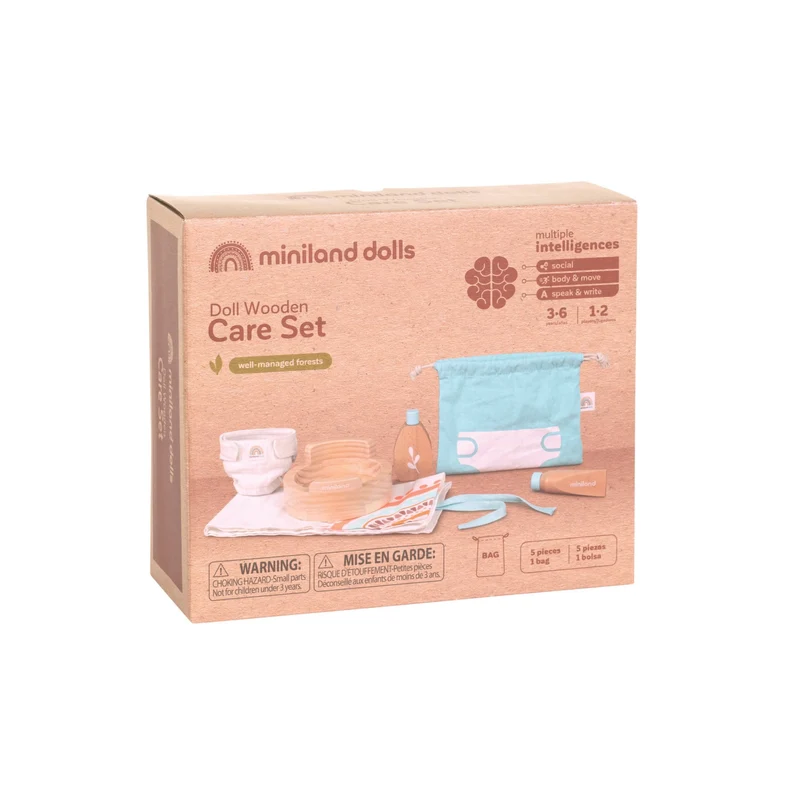 Miniland Dolls Wooden Care Set