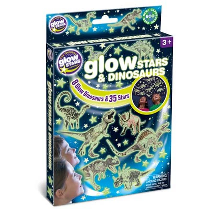 The Original Glow Stars 8 Dinosaurs & 35 Stars