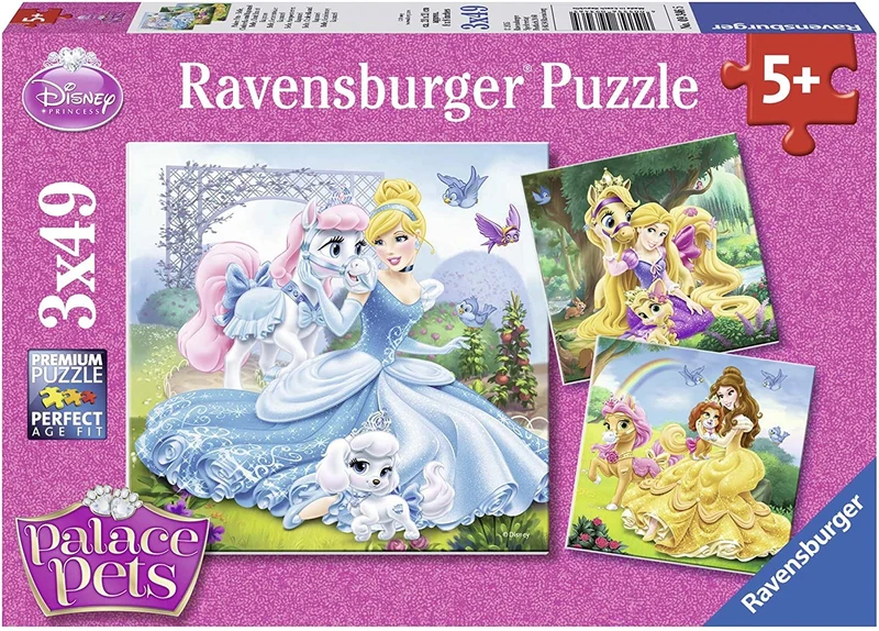 Ravensburger Disney Belle Cinderella Rapunzel 3x49 Piece
