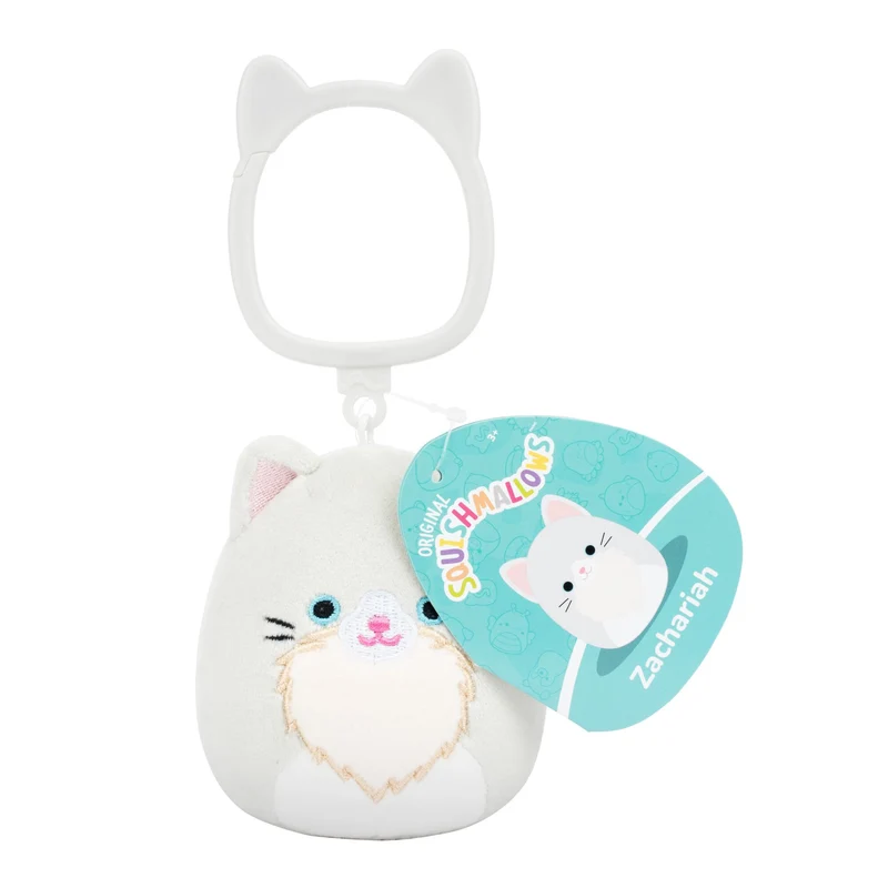 Squishmallows 3.5 Inch Clip On Plush Series 29 - Zachariah Angora Cat