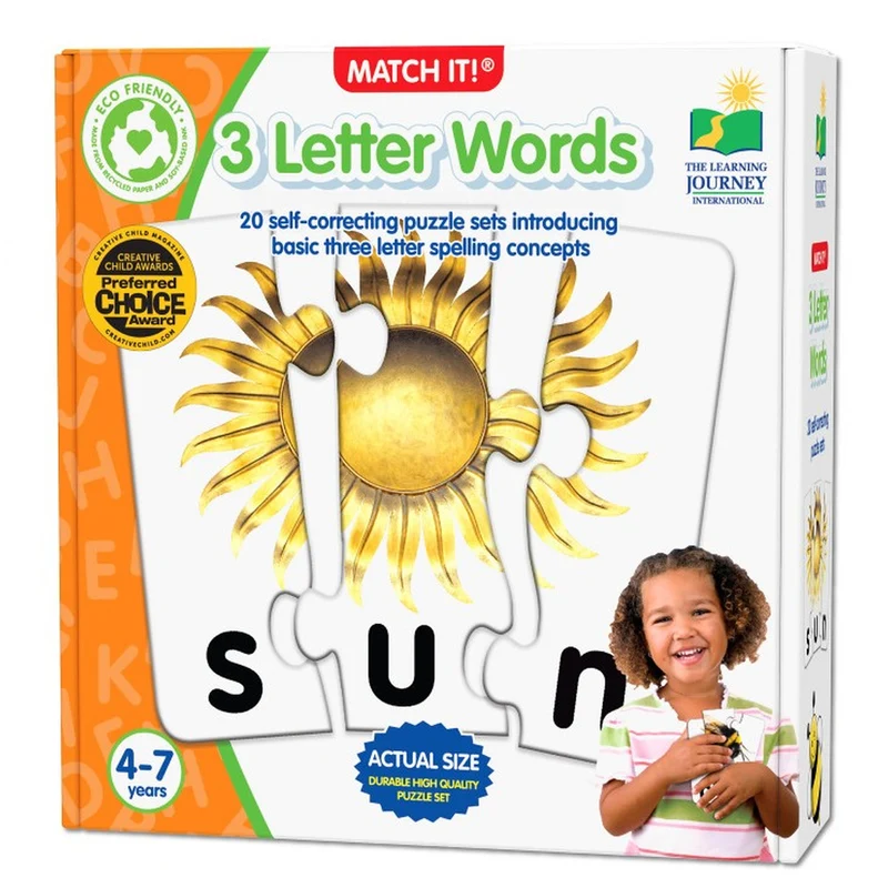 The Learning Journey Match It! 3 Letter Words Puzzle