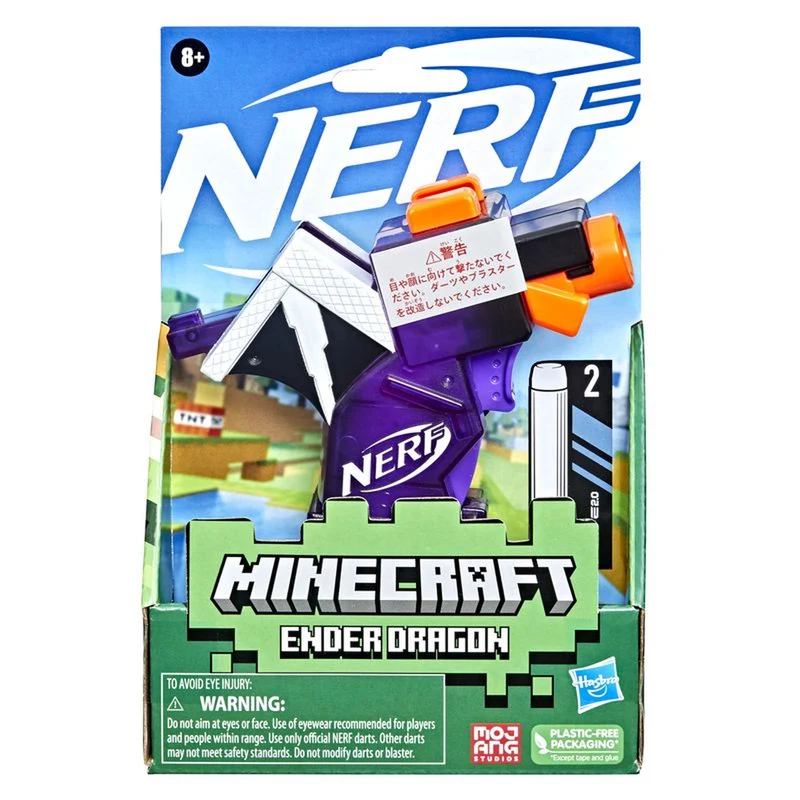 NERF MicroShots Minecraft Mini Blaster - Ender Dragon
