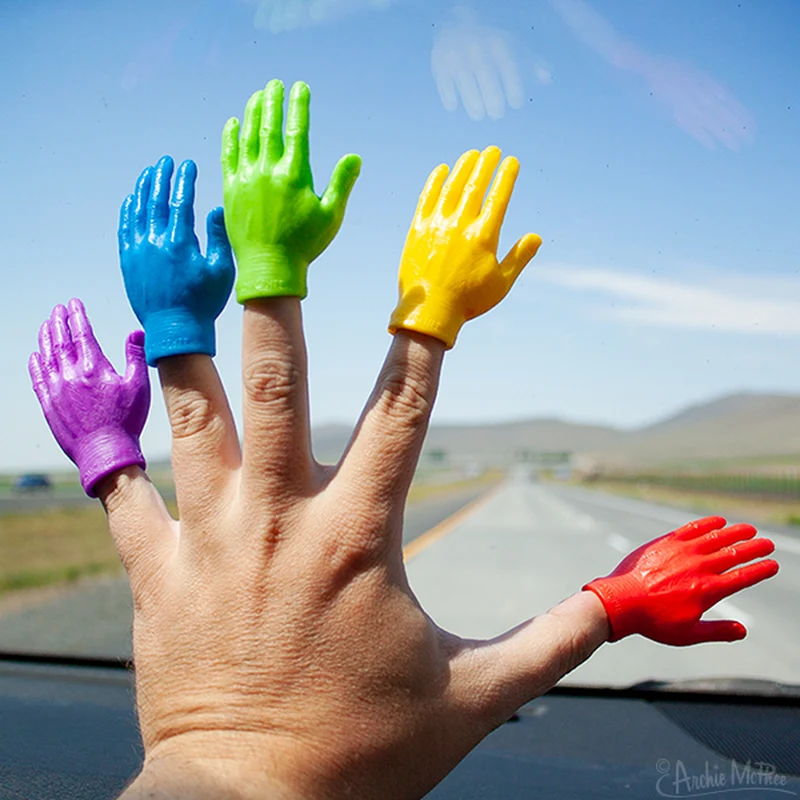 Rainbow Hand Finger Puppets Assorted Styles