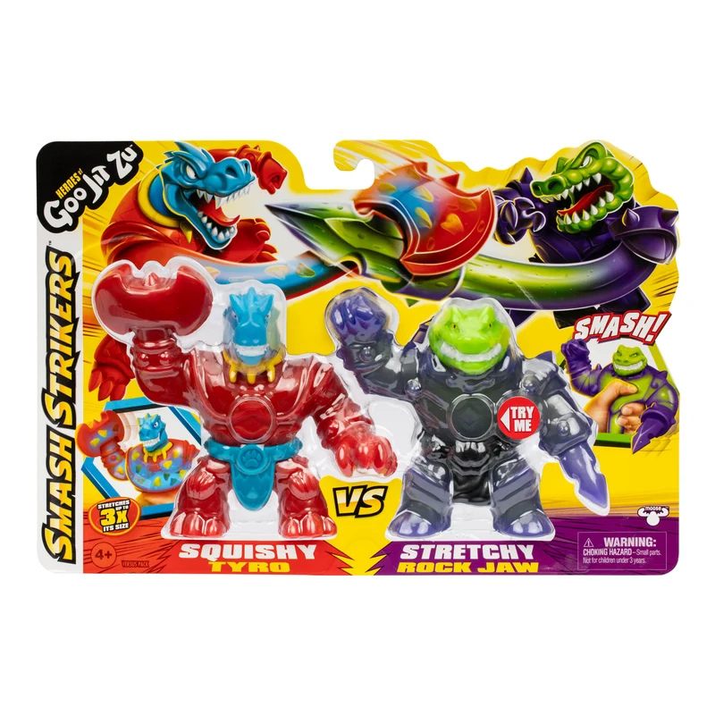 Goo Jit Zu Smash Strikers Action Figure - Tyro vs Rock Jaw Versus 2 Pack