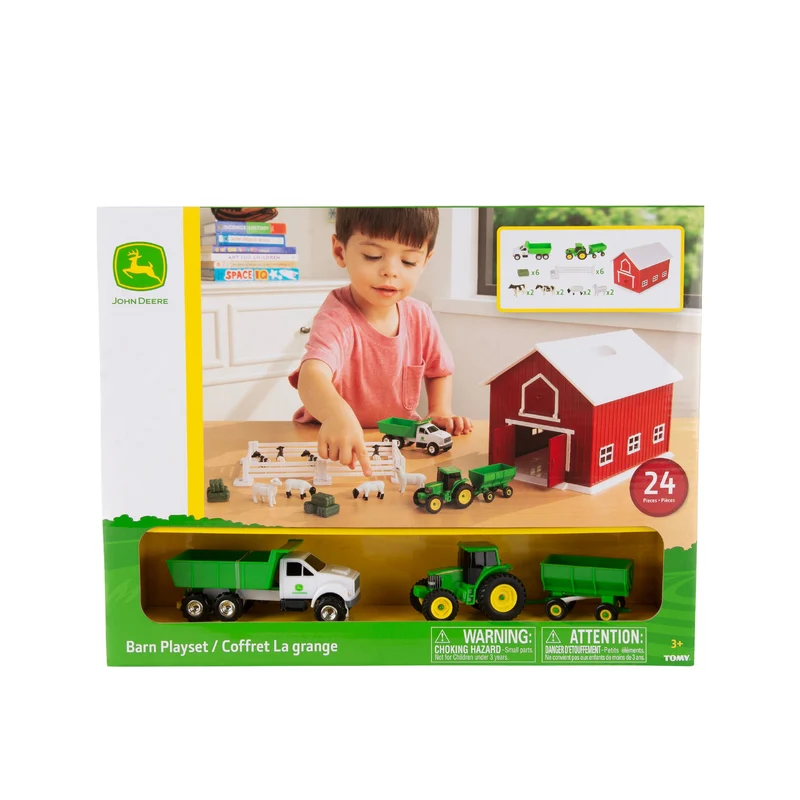 John Deere 1:64 Red Barn 24 Piece Playset