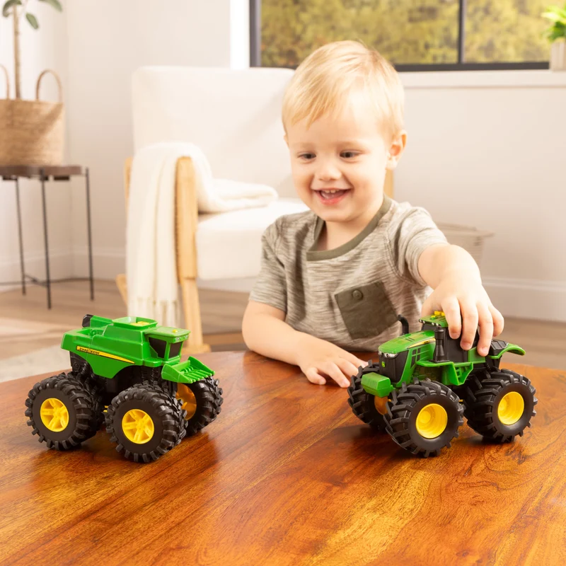 John Deere Monster Treads & Sounds Combine & Tractor 2 Pack
