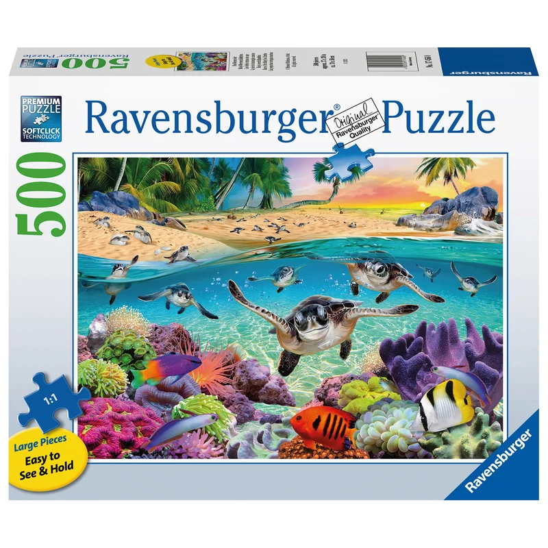 Ravensburger Race Of The Baby Sea Turtles Large 500 Piece