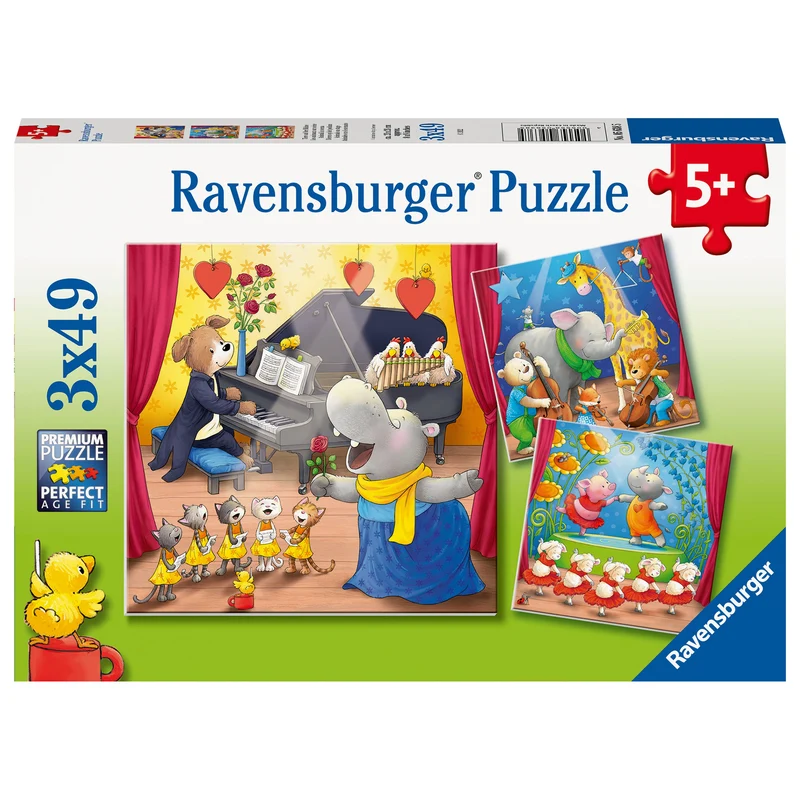 Ravensburger Animals On Stage 3x49 Piece