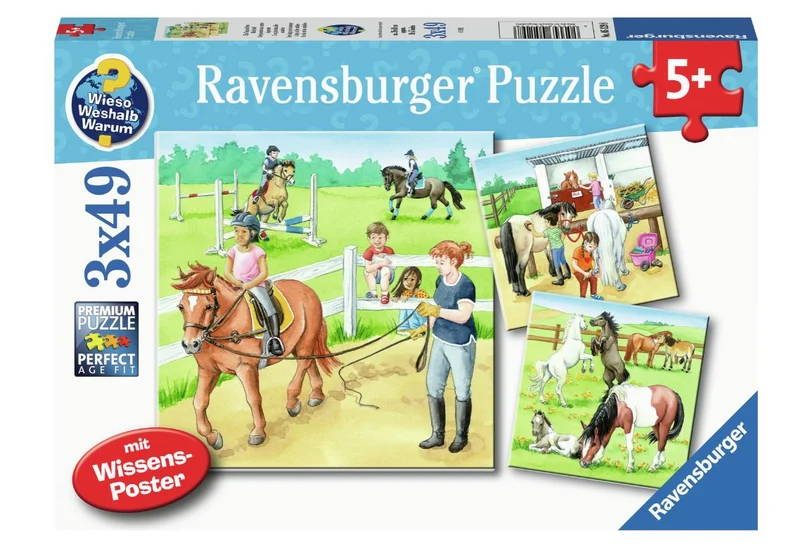 Ravensburger A Day At The Stables Puzzle 3X49 Piece