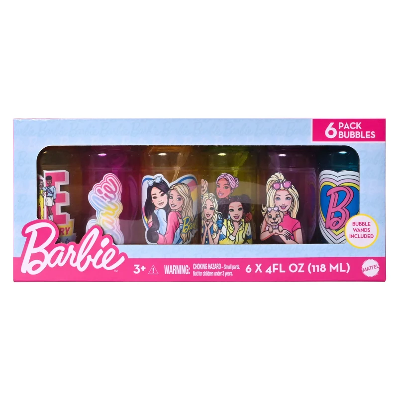 Barbie Bubble Bottles 6 Pack 118ml