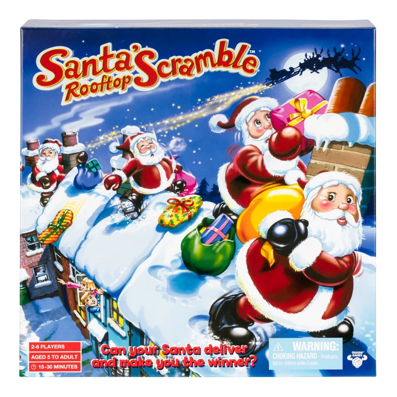 Santa's Rooftop Scramble Game