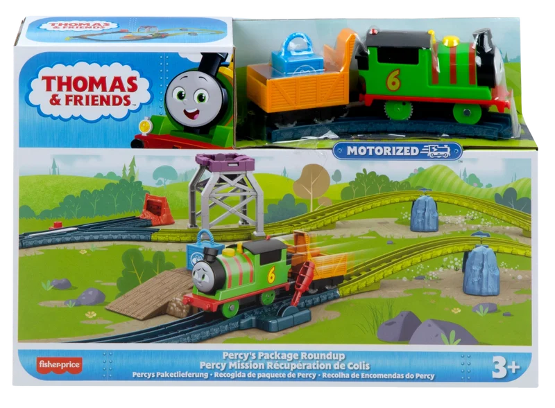Fisher-Price Thomas & Friends Motorized Train & Track Set Percy's Package Roundup
