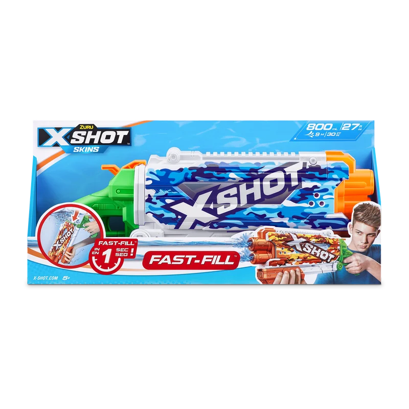 ZURU XSHOT Skins Fast Fill Pump Action Water Blaster Water Camo