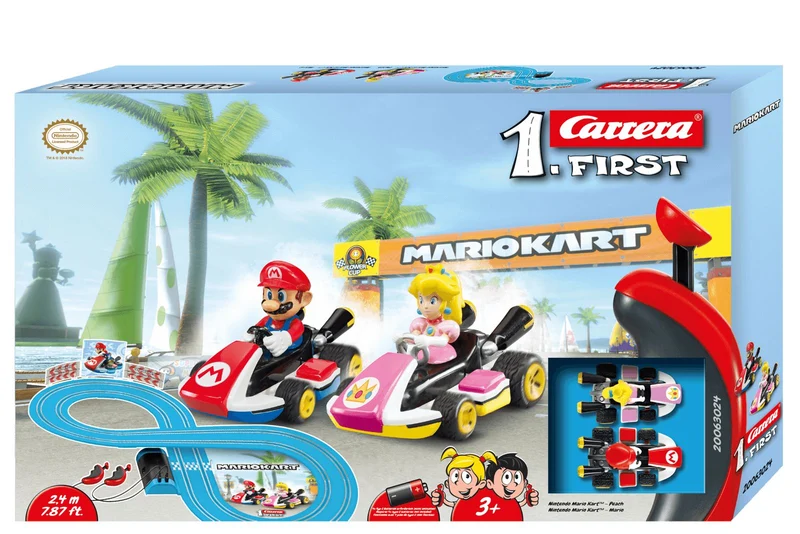 Carrera First Nintendo Mariokart Mario & Peach 2.4M Track