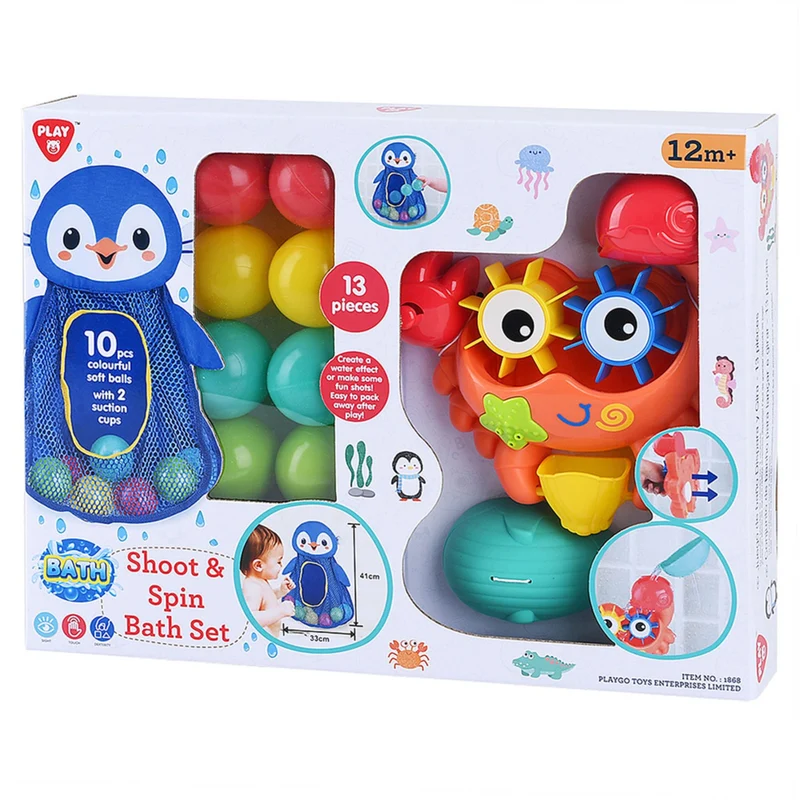 Playgo Toys Shoot & Spin Bath Set