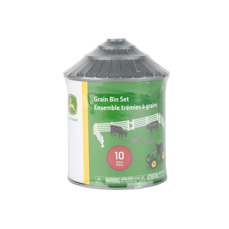 John Deere 1:64 Mini Grain Bin 10-Piece Farm Set