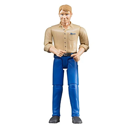 Bruder Man With Light Skin/Blue Jeans Figurine