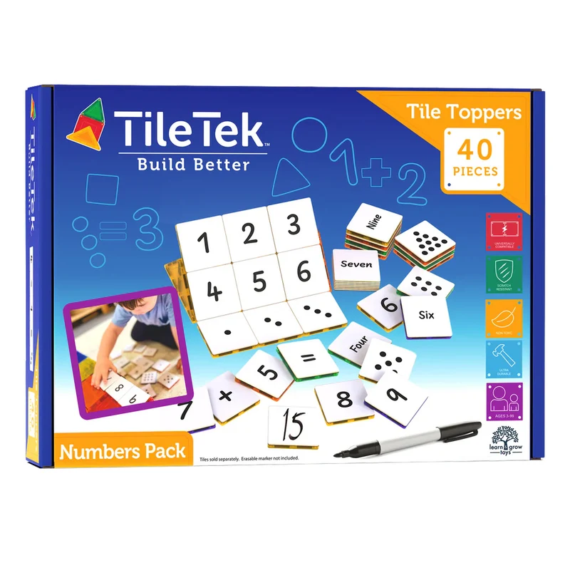 TileTek 40 Piece Tile Topper - Number Pack