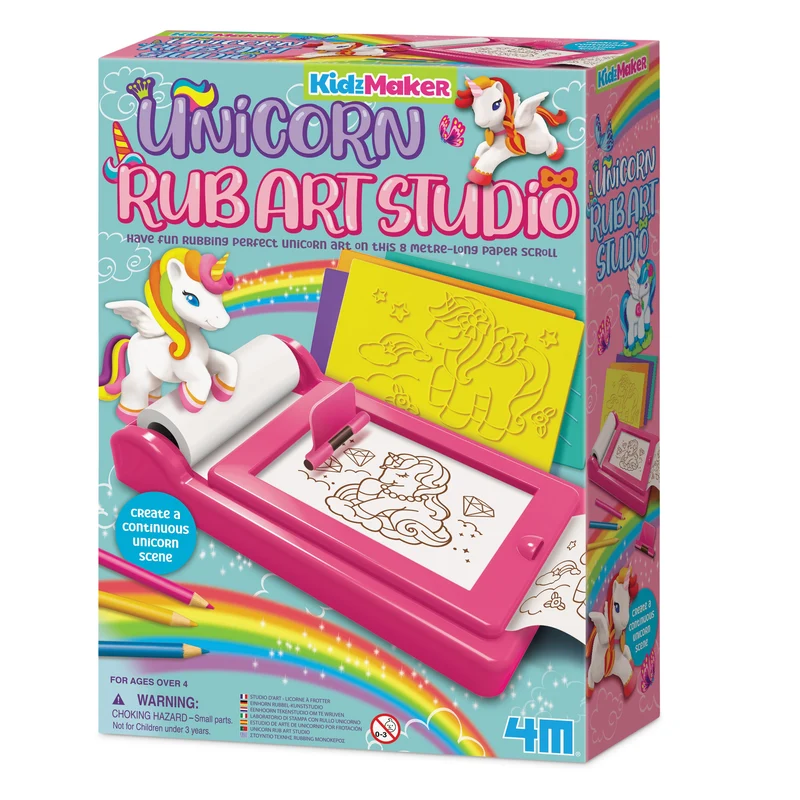 4M KidzMaker - Unicorn Rub Art Studio