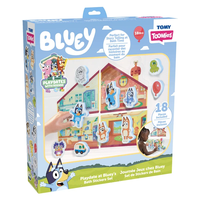 Tomy Toomies Playdate at Blueys Bath Sticker Set