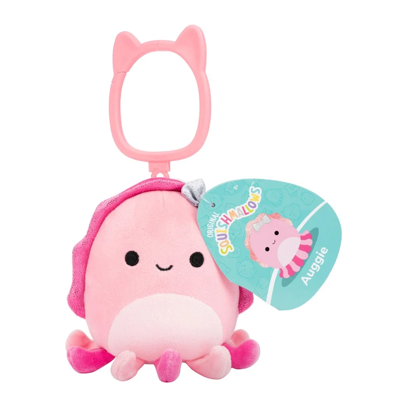Squishmallows 3.5 Inch Clip On Plush Series 29 - Auggie Pink Cuttlefish