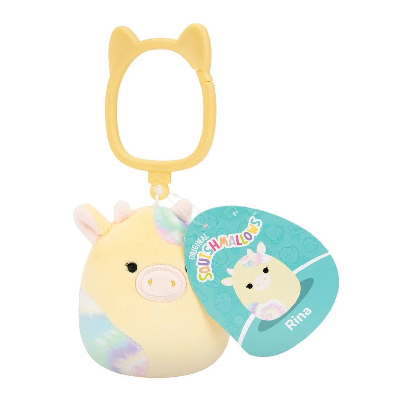Squishmallows 3.5 Inch Clip On Plush Series 29 - Rina Yellow Cow