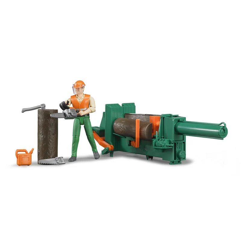 Bruder Farmer Figure Set With Barrow & Tools